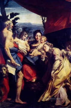 アントニオ・ダ・コレッジョ Painting - 聖ヒエロニムスの聖母 ルネサンスのマニエリスム アントニオ・ダ・コレッジョ